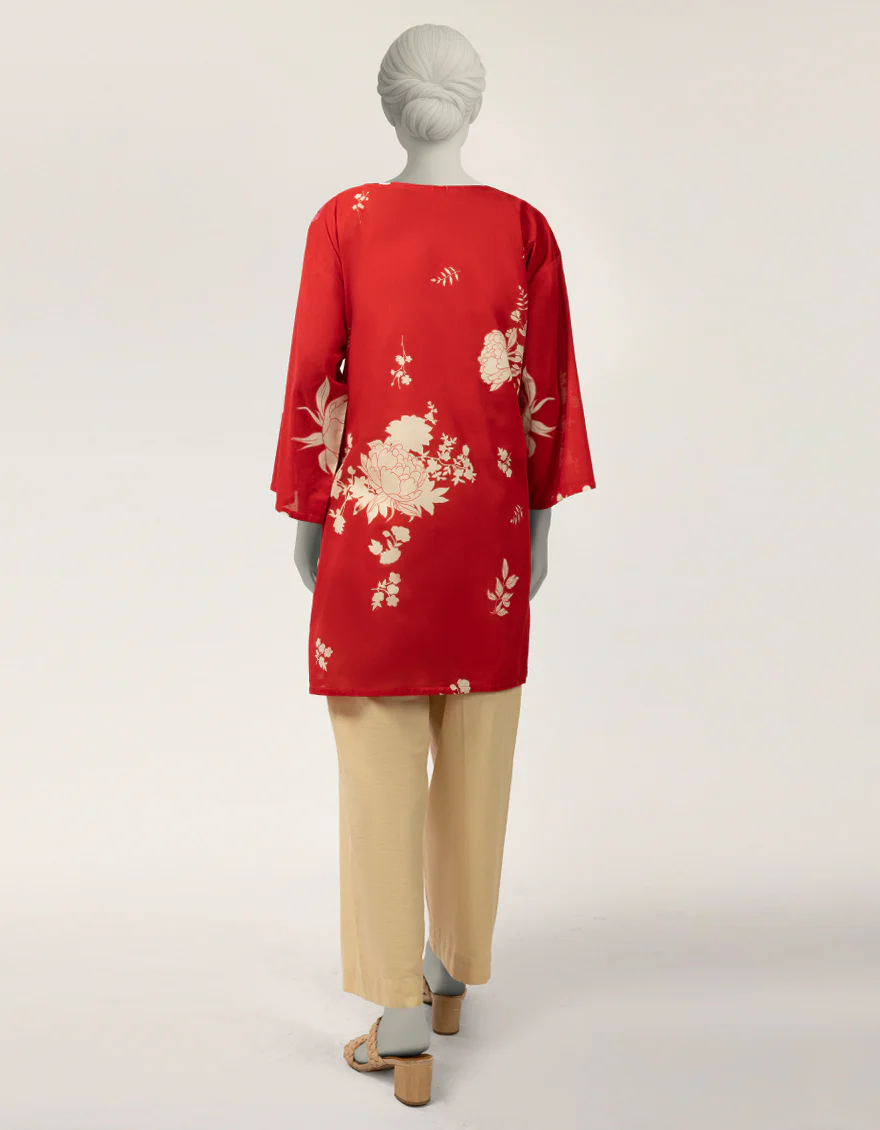 RED LAWN KURTI | JJLK-S-JSS-26-625 FB/ASSORTMENT-12 - Image 2