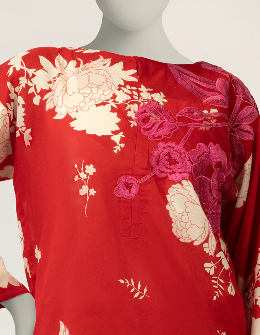 RED LAWN KURTI | JJLK-S-JSS-26-625 FB/ASSORTMENT-12 - Image 5