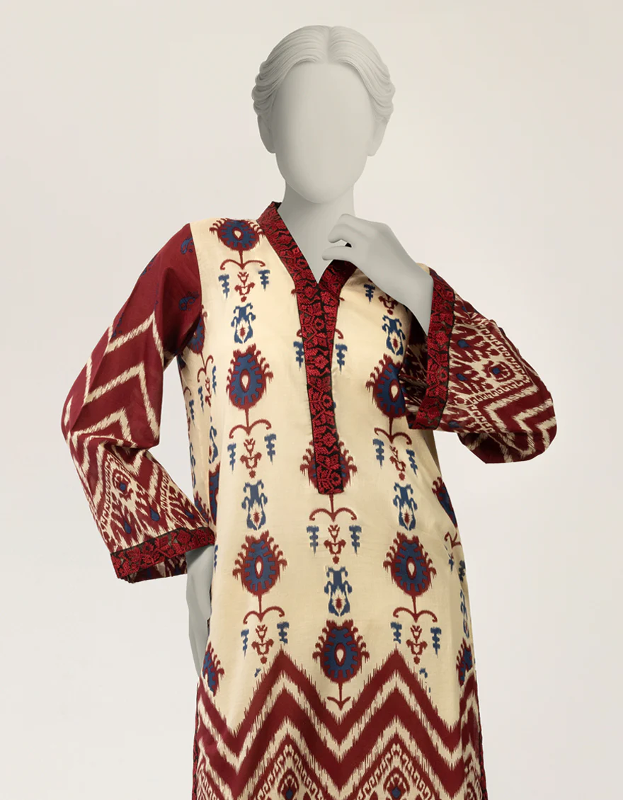 OFF WHITE LAWN KURTI | JJLK-S-JSS-26-628 FB/ASSORTMENT-15 - Image 3