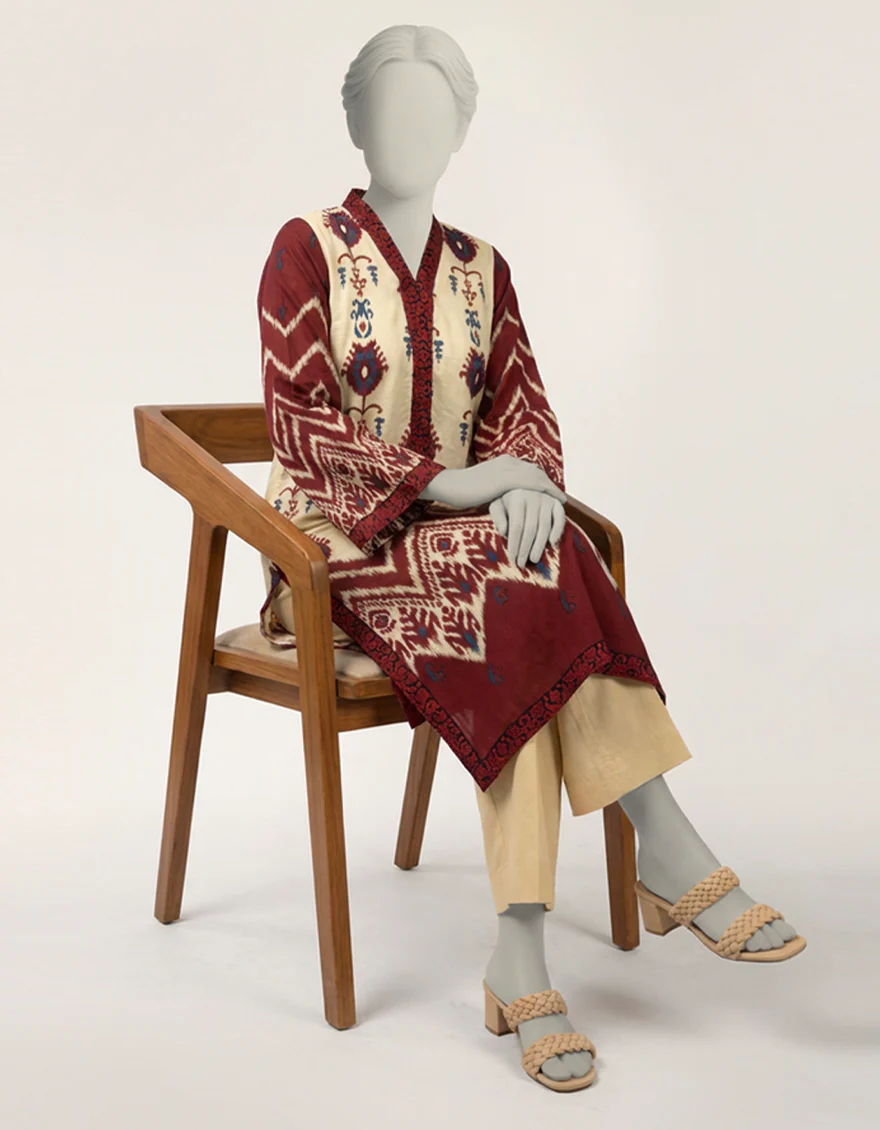 OFF WHITE LAWN KURTI | JJLK-S-JSS-26-628 FB/ASSORTMENT-15 - Image 4