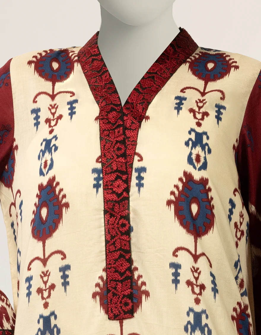 OFF WHITE LAWN KURTI | JJLK-S-JSS-26-628 FB/ASSORTMENT-15 - Image 5