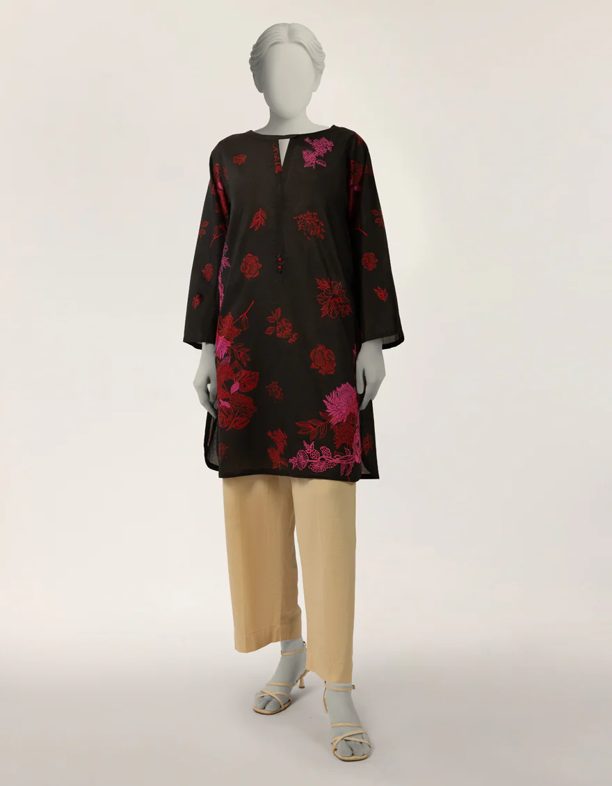BLACK LAWN KURTI | JJLK-S-JSS-26-630 FB/ASSORTMENT-17