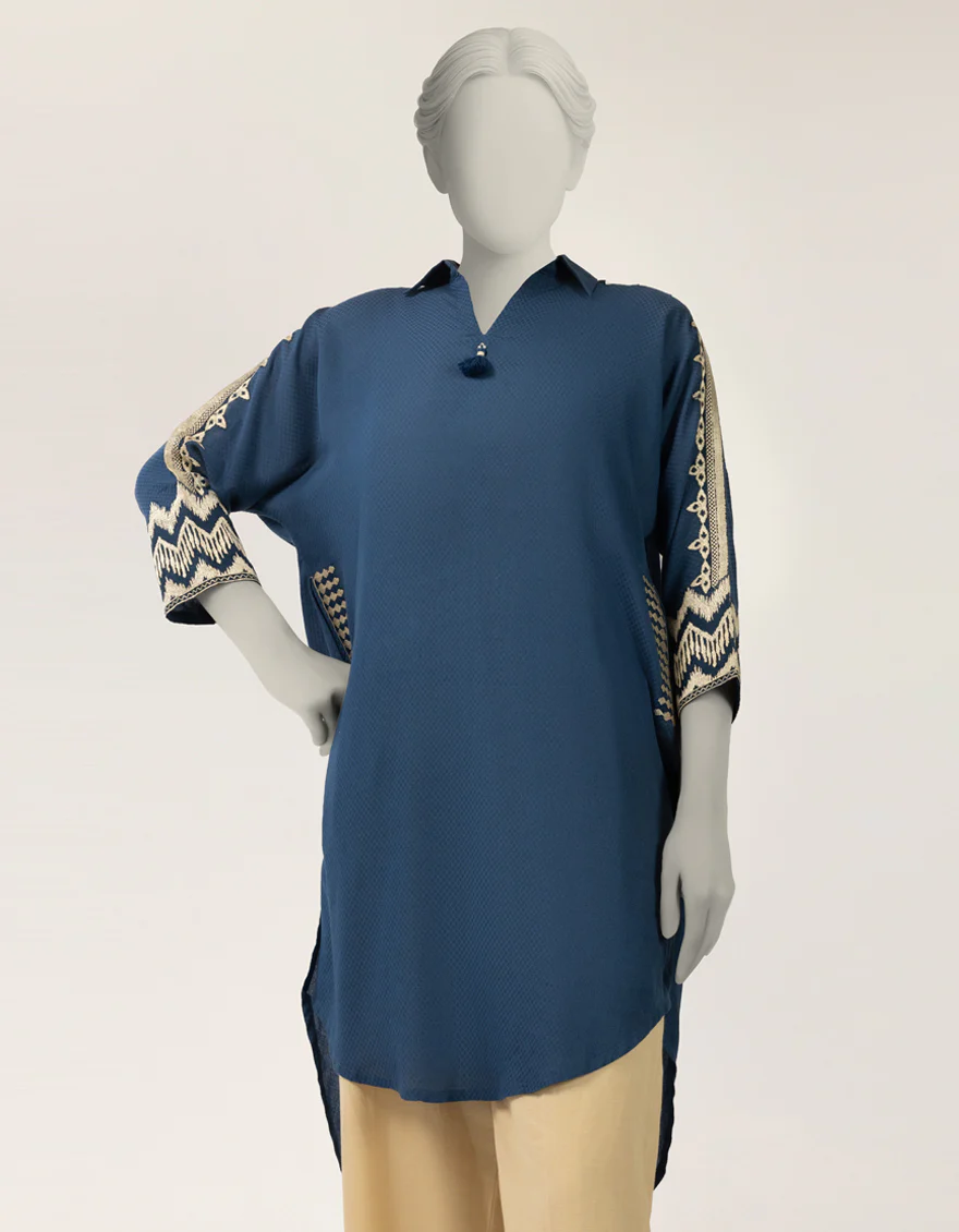 BLUE DOBBY KURTI | JJLK-S-JSS-26-632 FB/ASSORTMENT-19 - Image 2