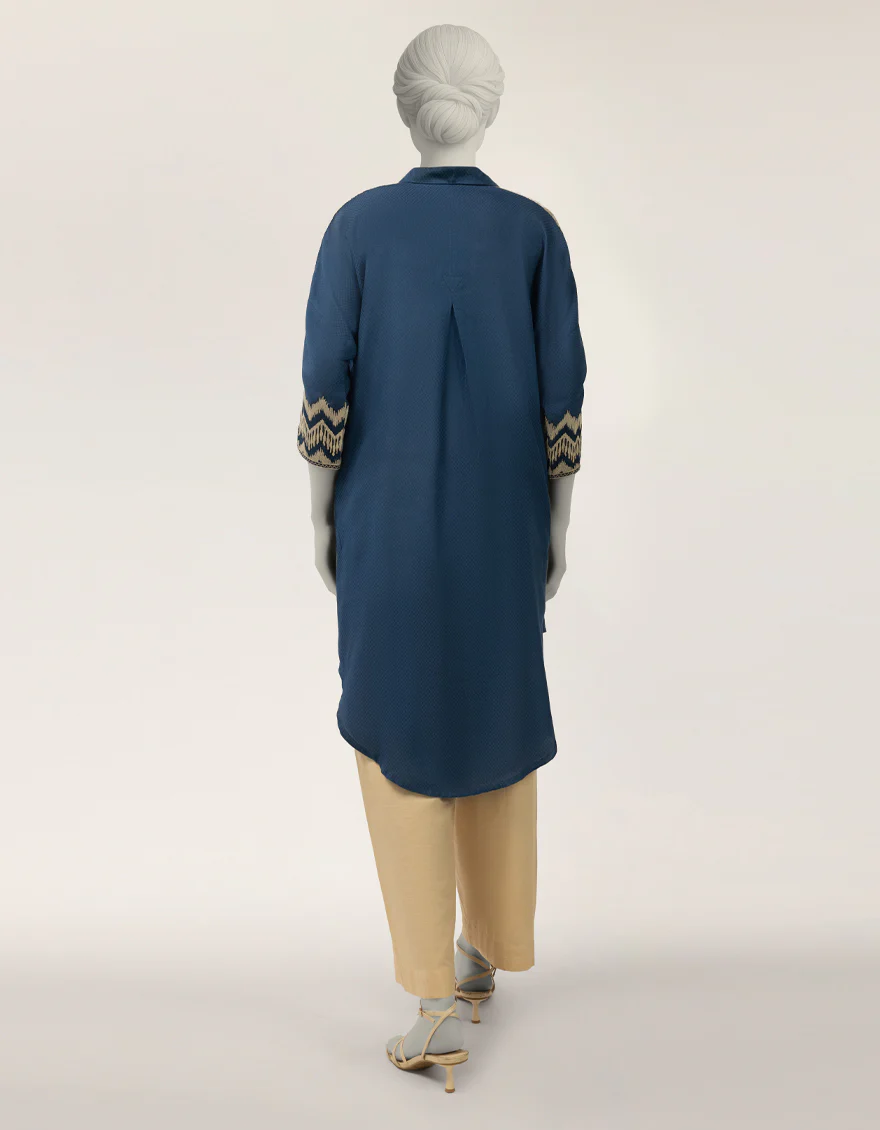 BLUE DOBBY KURTI | JJLK-S-JSS-26-632 FB/ASSORTMENT-19 - Image 3