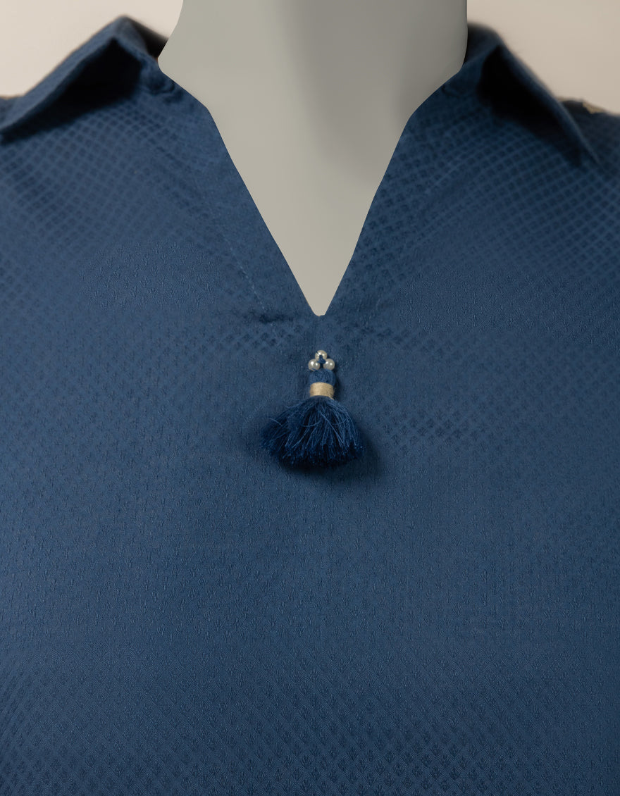 BLUE DOBBY KURTI | JJLK-S-JSS-26-632 FB/ASSORTMENT-19 - Image 4