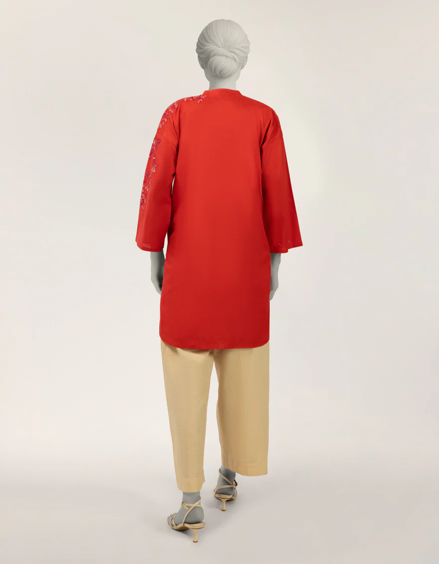 RED DOBBY KURTI | JJLK-S-JSS-26-634 FB/ASSORTMENT-21 - Image 2