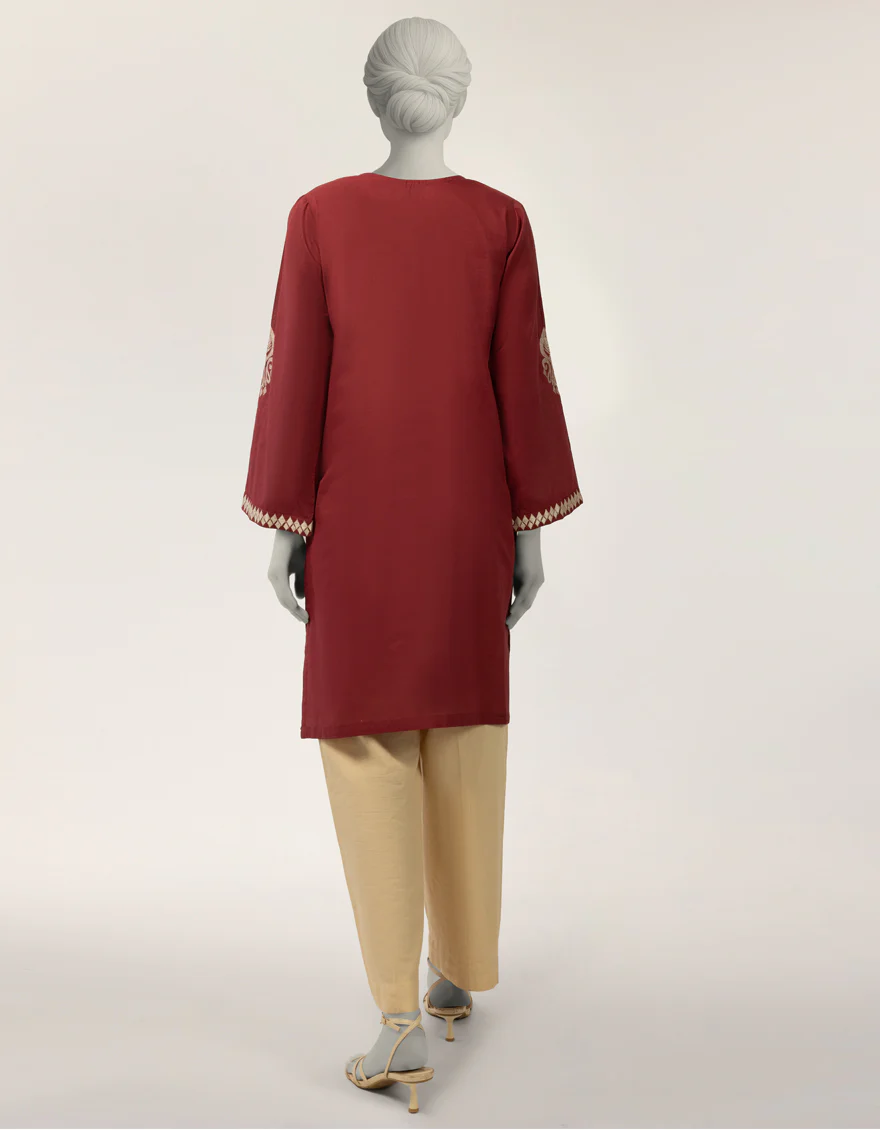 MAROON LAWN KURTI | JJLK-S-JSS-26-637 FB/ASSORTMENT-24 - Image 2