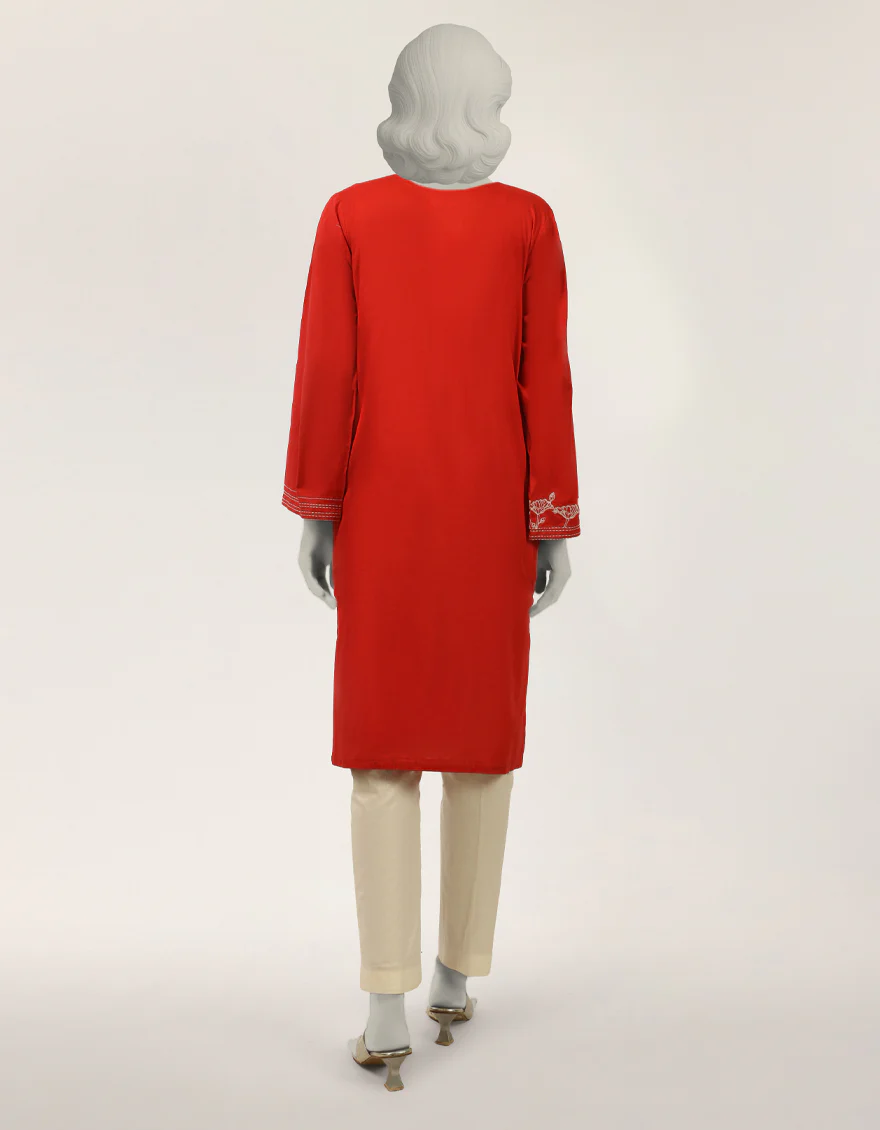 RED LAWN KURTI | JJLK-S-JSS-26-638 FB/ASSORTMENT-25 - Image 3