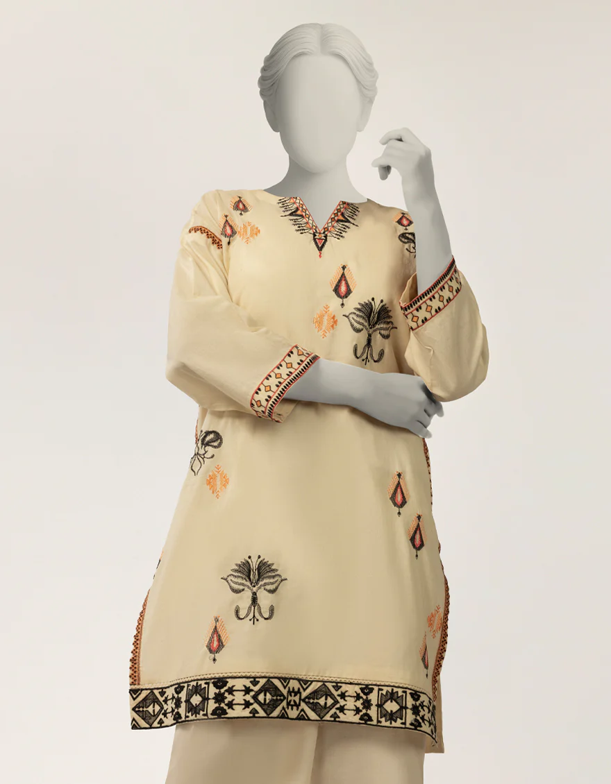 OFF WHITE LAWN KURTI | JJLK-S-JSS-26-643 FB/ASSORTMENT-30 - Image 2