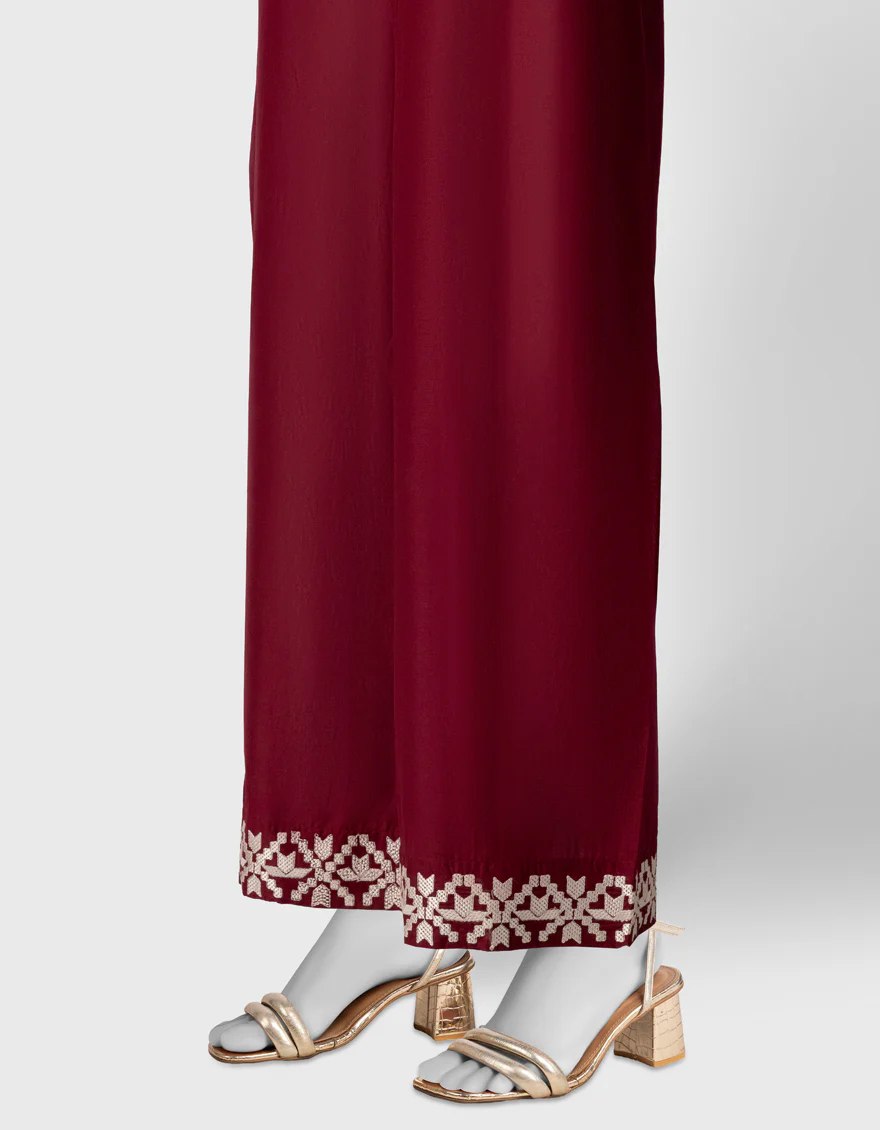 MAROON LAWN TROUSERS | JJLT-S-26-8097-B FB/IKKAT-8097-B - Image 2