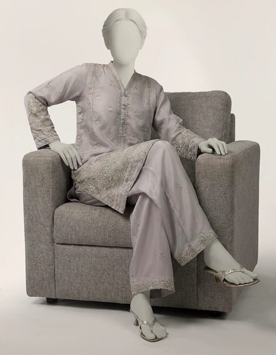 LILAC RAW SILK 2PC STITCHED | JJPW-S-JPS-26-3996 FB/NAYAB-2 - Image 4