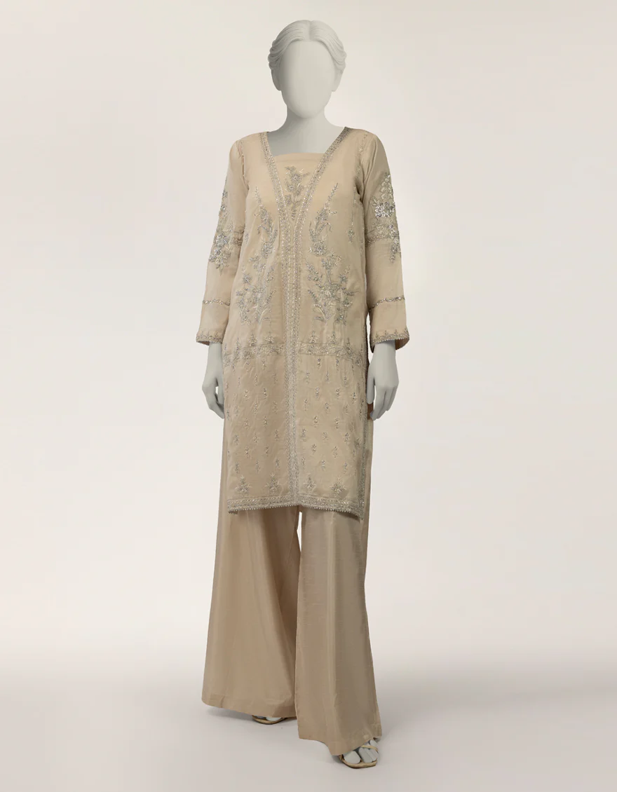 BEIGE PAPER COTTON 2PC STITCHED | JJPW-S-JPS-26-4044 FB/NAYAB-10