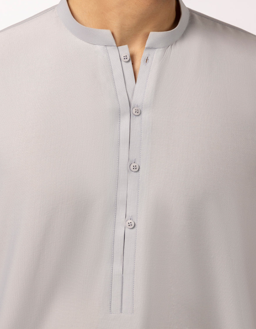 LIGHT GREY BLENDED KURTA TROUSERS | JJSHKP-A-47707/S26/CC2782-CL - Image 3
