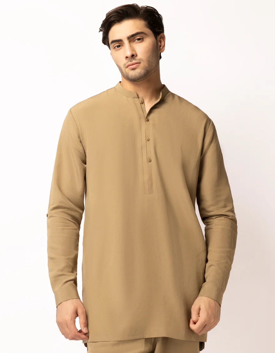 BROWN BLENDED KURTA TROUSERS | JJSHKP-A-47709/S26/CC2791-CL - Image 2