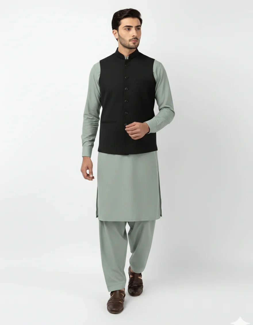 GREY BLENDED WAISTCOAT | JJVC-A-33889/S26/JJ10946-PN - Image 2