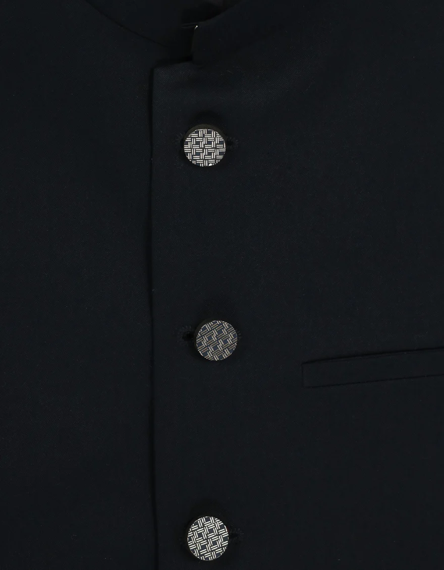 NAVY BLUE BLENDED WAISTCOAT | JJVC-A-33890/S26/JJ10946-PN - Image 3