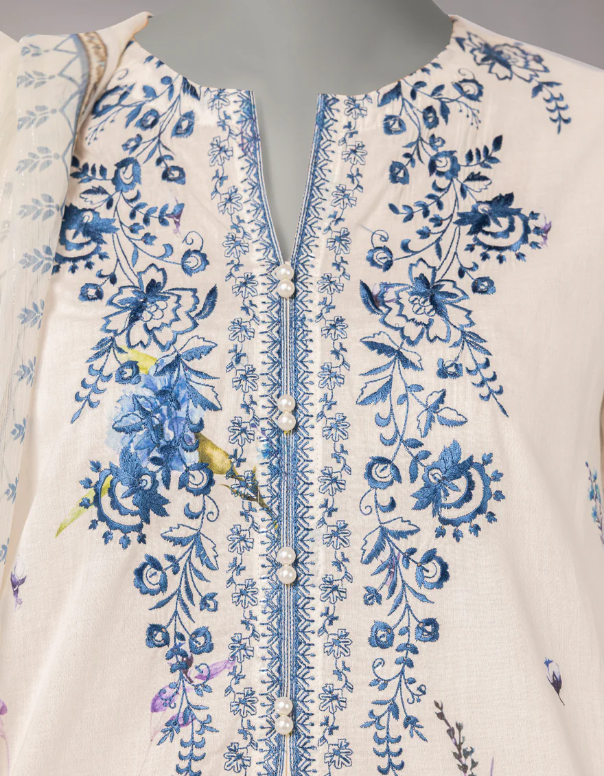 OFF WHITE LAWN 3PC UNSTITCHED | JLAWN-S-26-1096 BOTANICAL GARDEN-2 - Image 3