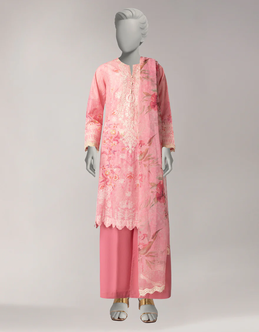 PINK LAWN 3PC UNSTITCHED | JLAWN-S-26-1098 BOTANICAL GARDEN-4