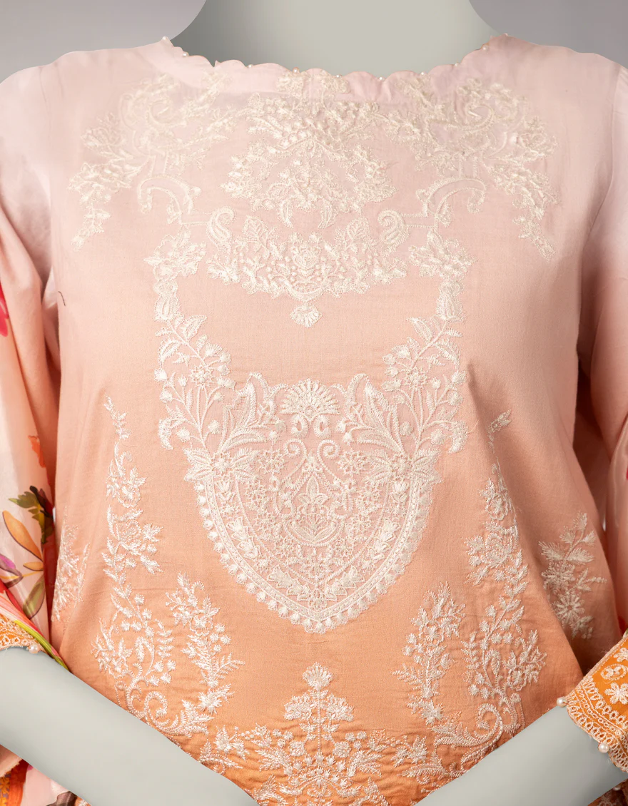 ORANGE LAWN 3PC UNSTITCHED | JLAWN-S-26-1105 SERENE-3 - Image 3