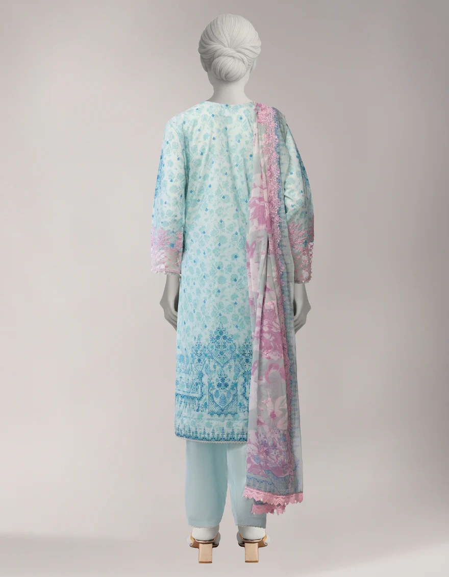 GREEN LAWN 3PC UNSTITCHED | JLAWN-S-26-1109 JARDIN-3 - Image 2