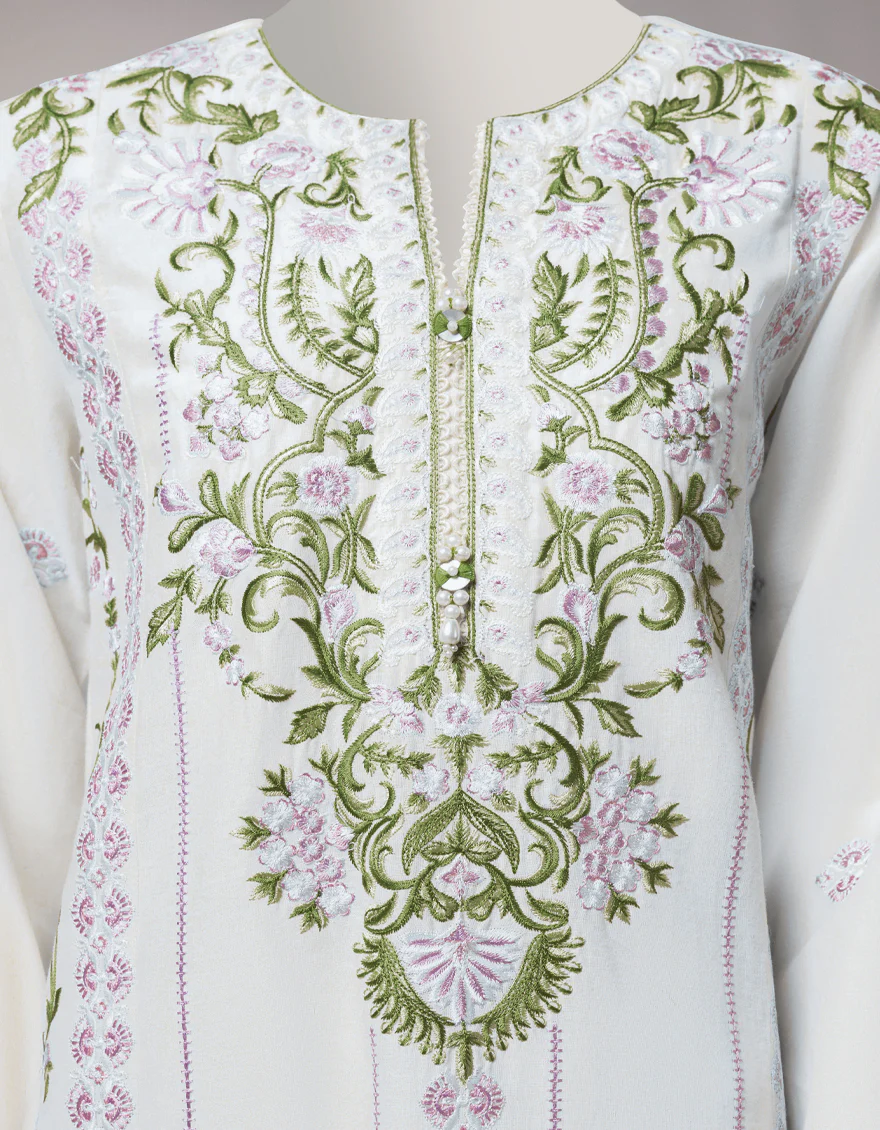OFF WHITE LAWN 3PC UNSTITCHED | JLAWN-S-26-1113 LUXE-A-3 - Image 3