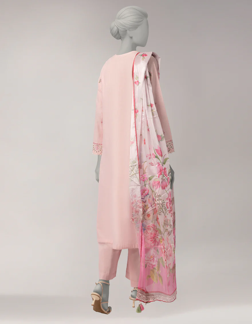 PINK LAWN 3PC STITCHED | JLAWN-S-26-1115/S LUXE-A-05 - Image 2