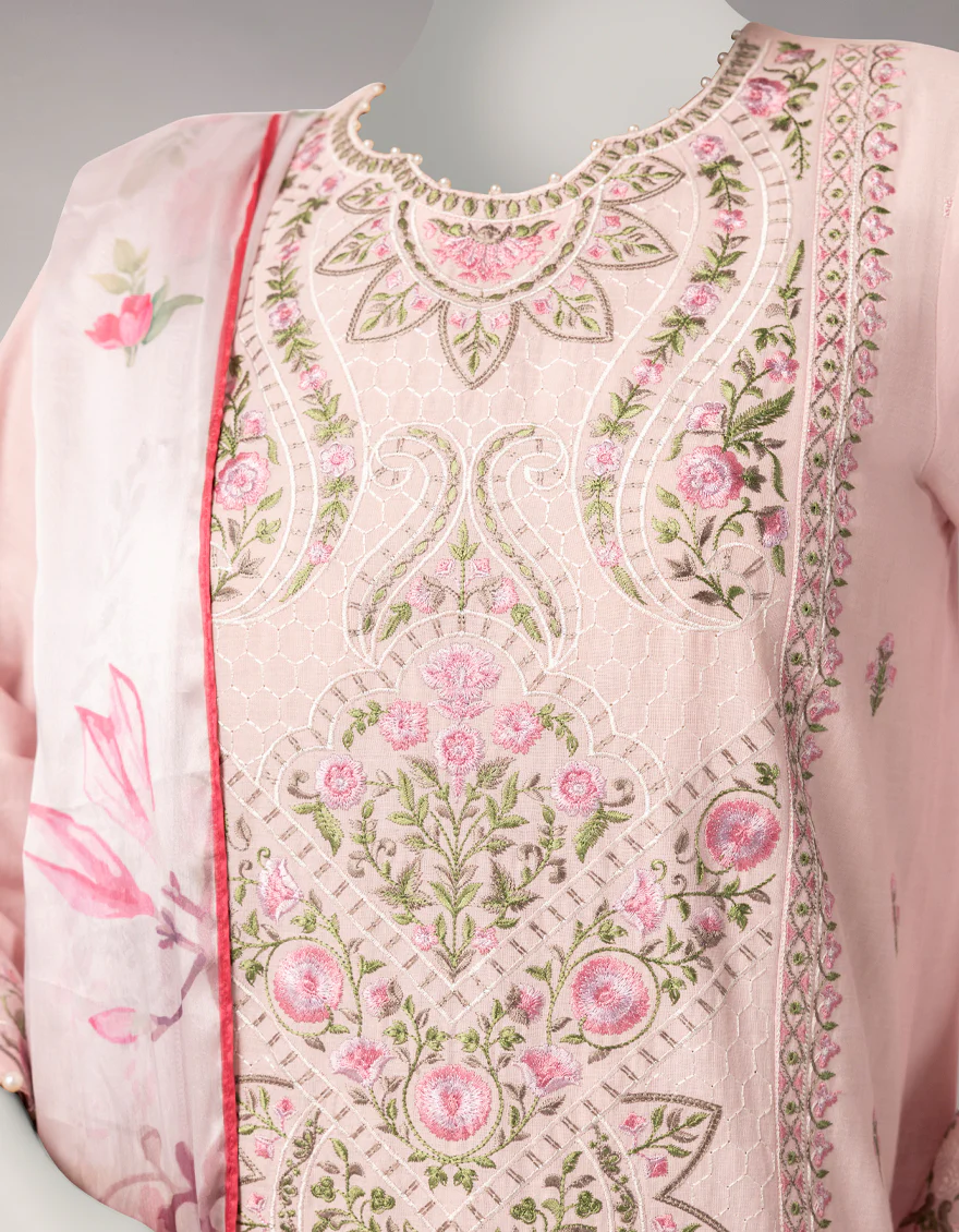 PINK LAWN 3PC STITCHED | JLAWN-S-26-1115/S LUXE-A-05 - Image 3