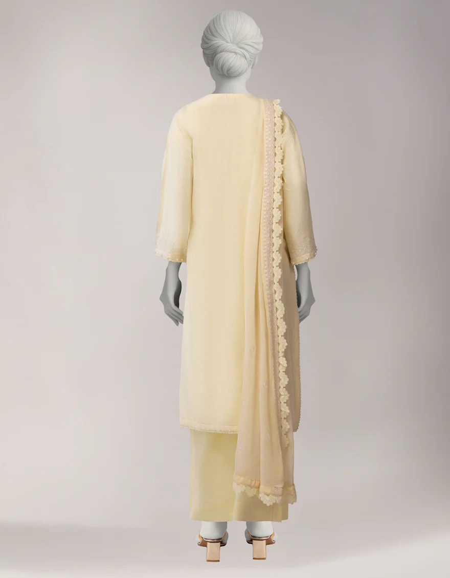 YELLOW LAWN 3PC UNSTITCHED | JLAWN-S-26-1120 LUXE-B-4 - Image 2