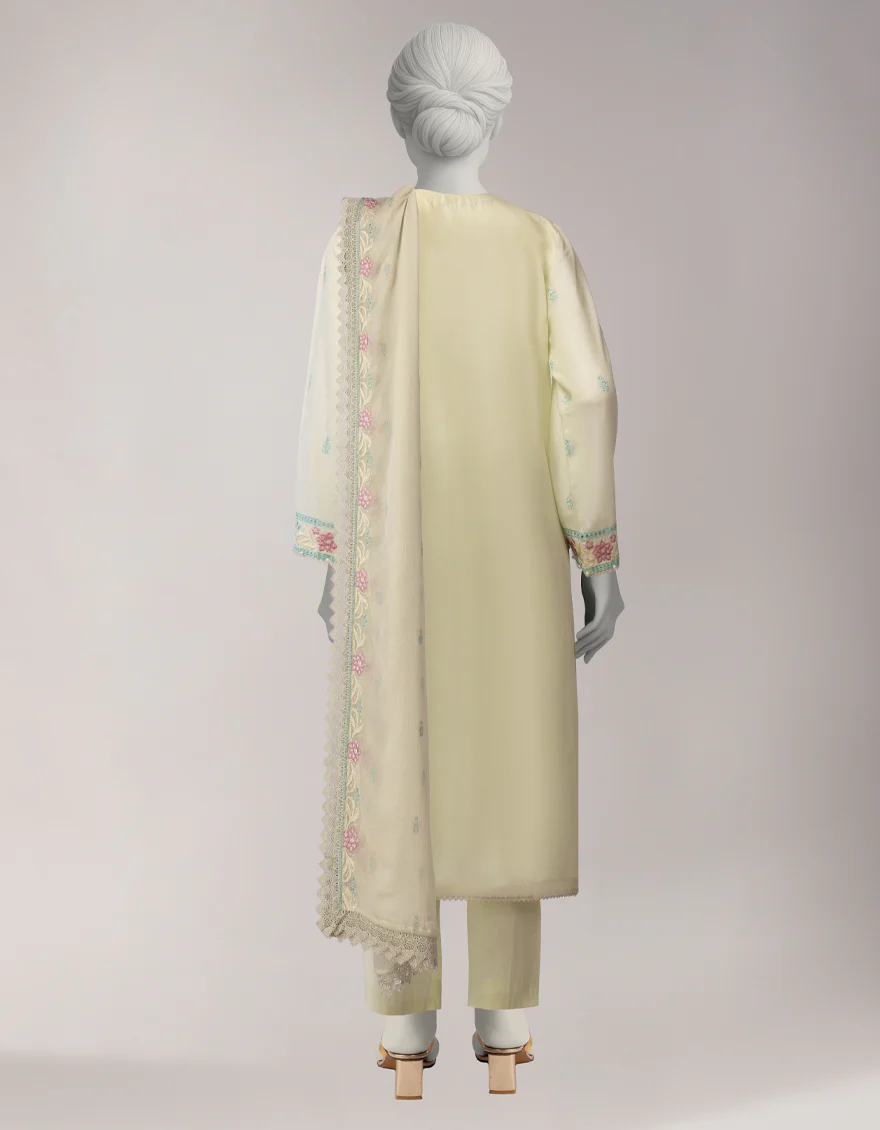 GREEN LAWN 3PC STITCHED | JLAWN-S-26-1121/S LUXE-B-05 - Image 2
