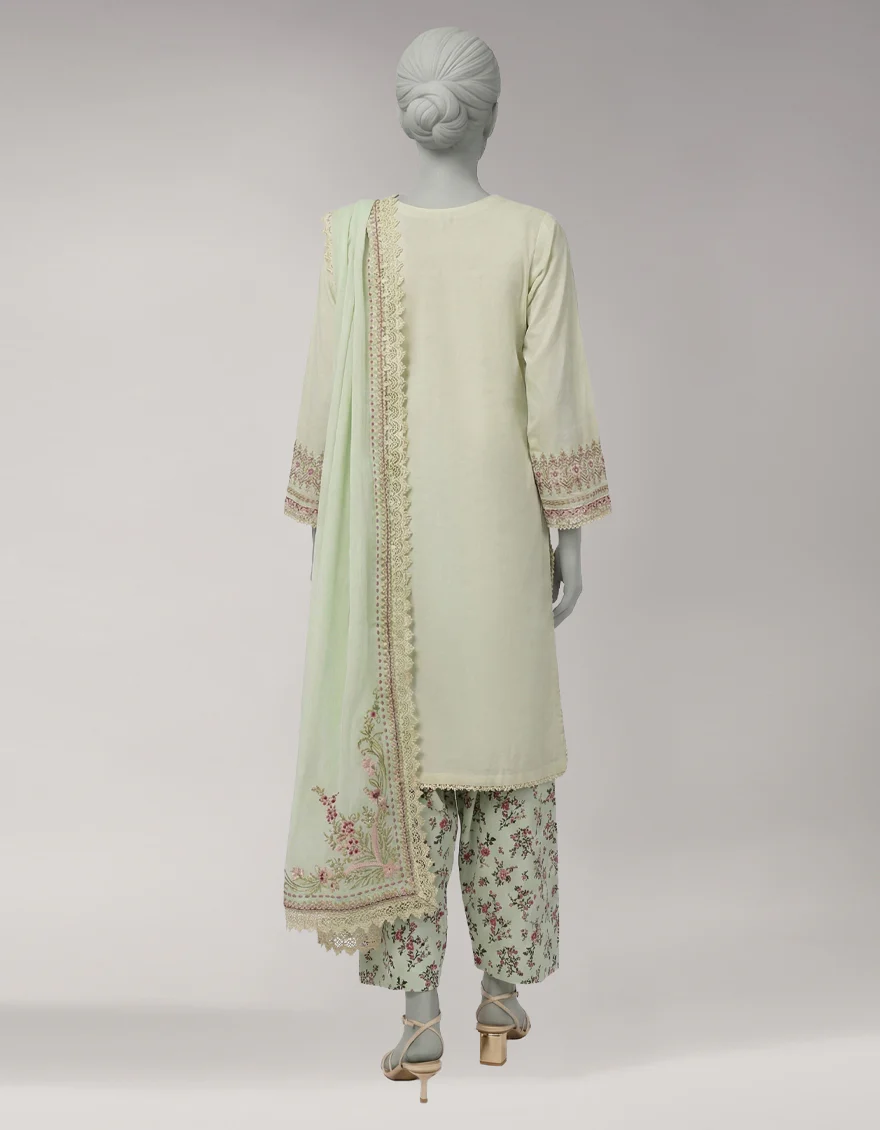 GREEN LAWN 3PC UNSTITCHED | JLAWN-S-26-1123 AMARA-1 - Image 3