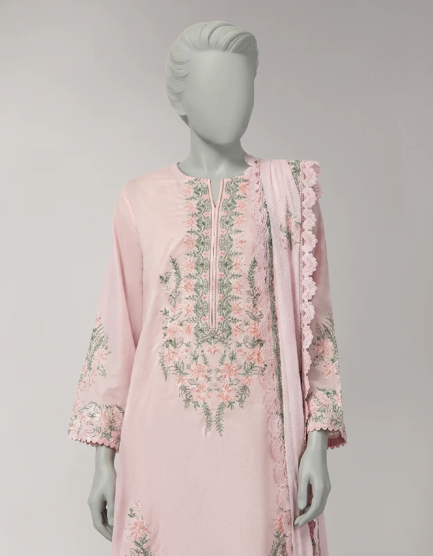 PINK LAWN 3PC STITCHED | JLAWN-S-26-1125/S AMARA-3 - Image 2