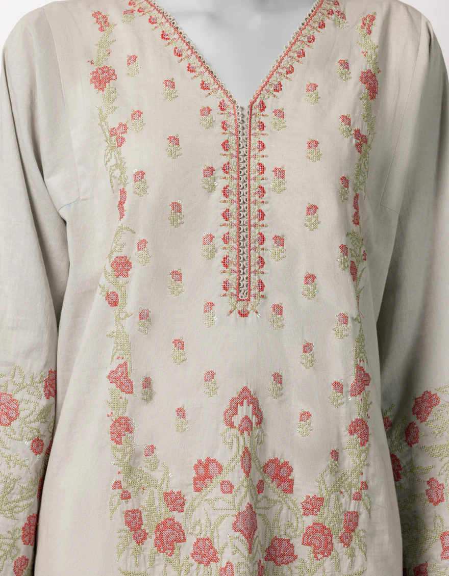 GREY LAWN 3PC UNSTITCHED | JLAWN-S-26-1126 AMARA-4 - Image 4