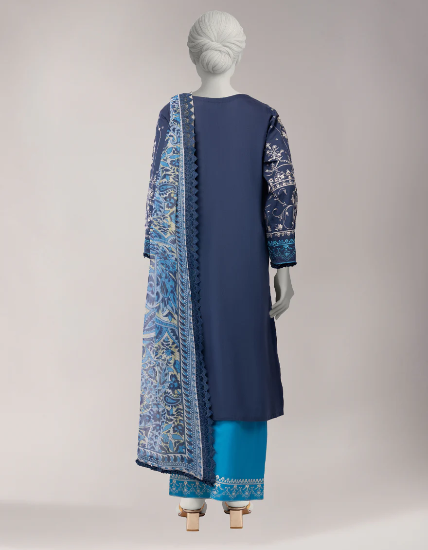 BLUE LAWN 3PC STITCHED | JLAWN-S-26-1170/S GRANDEUR-2 - Image 2
