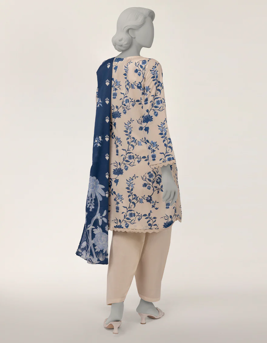 OFF WHITE LAWN 3PC STITCHED | JLAWN-S-26-358/S HIGH CONTRAST-01 - Image 3