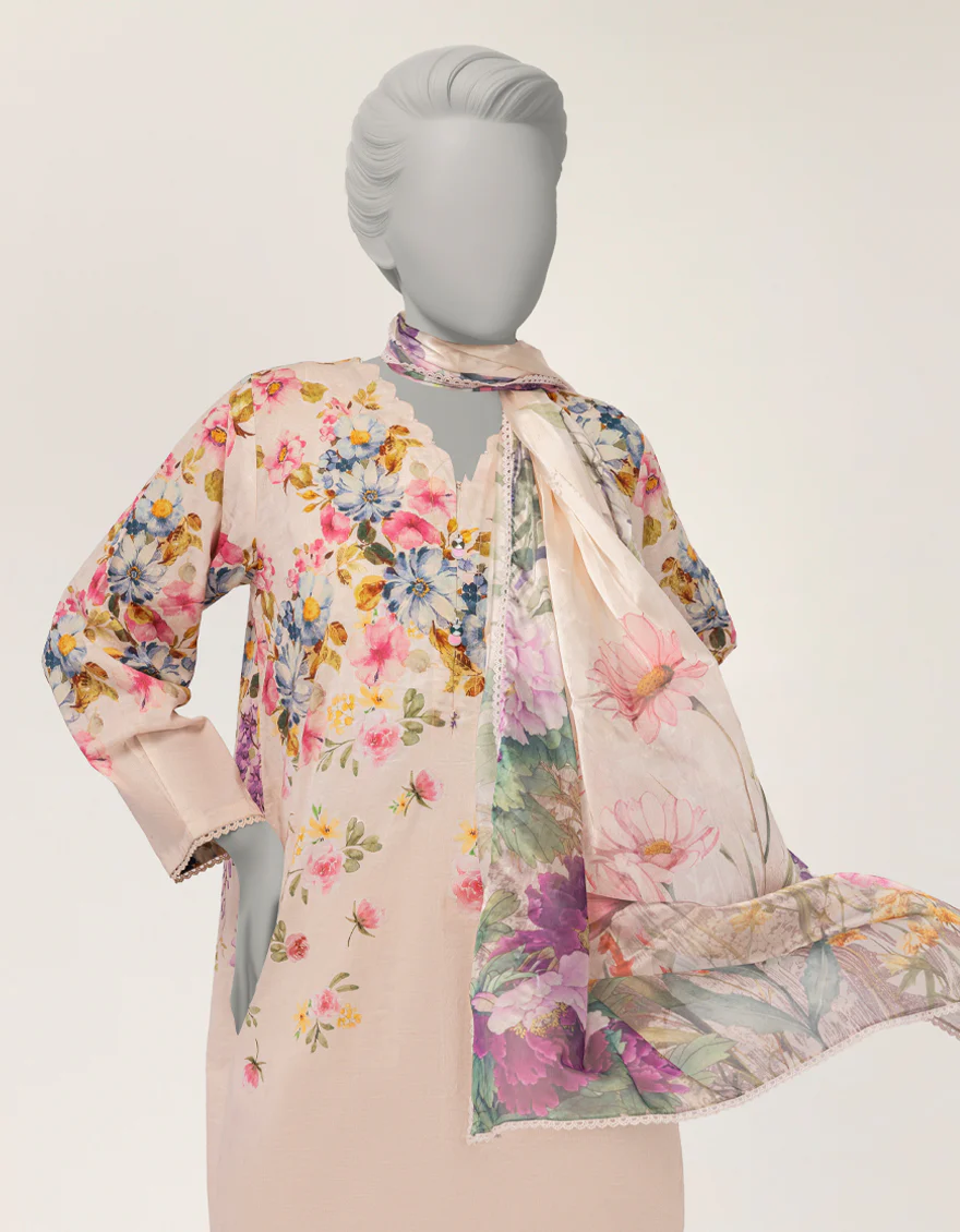 PINK DOBBY 3PC STITCHED | JLAWN-S-26-370/S BOTANICAL-3 - Image 3