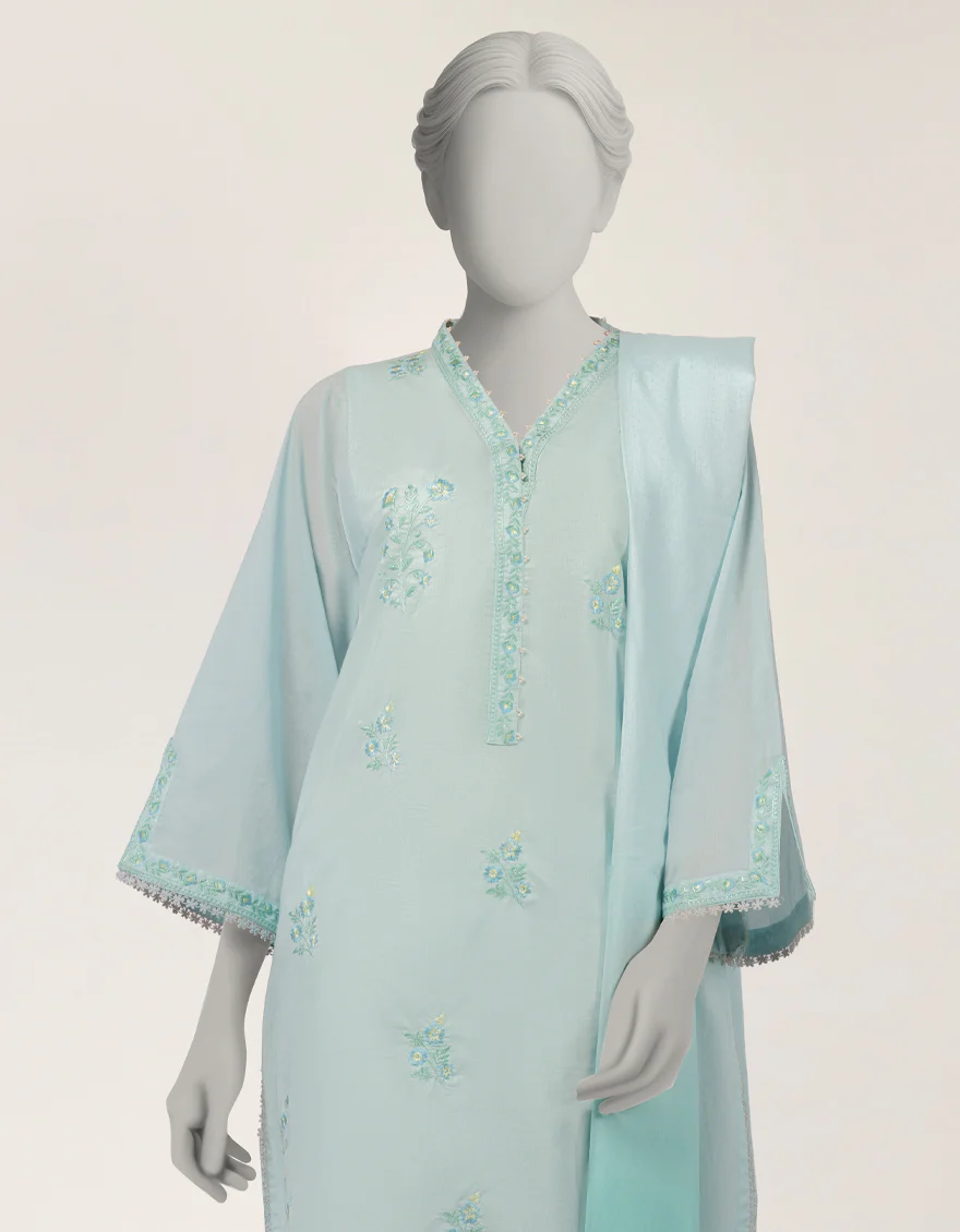 GREEN JACQUARD 3PC STITCHED | JLAWN-S-26-372/S THREAD GARDEN-01 - Image 3