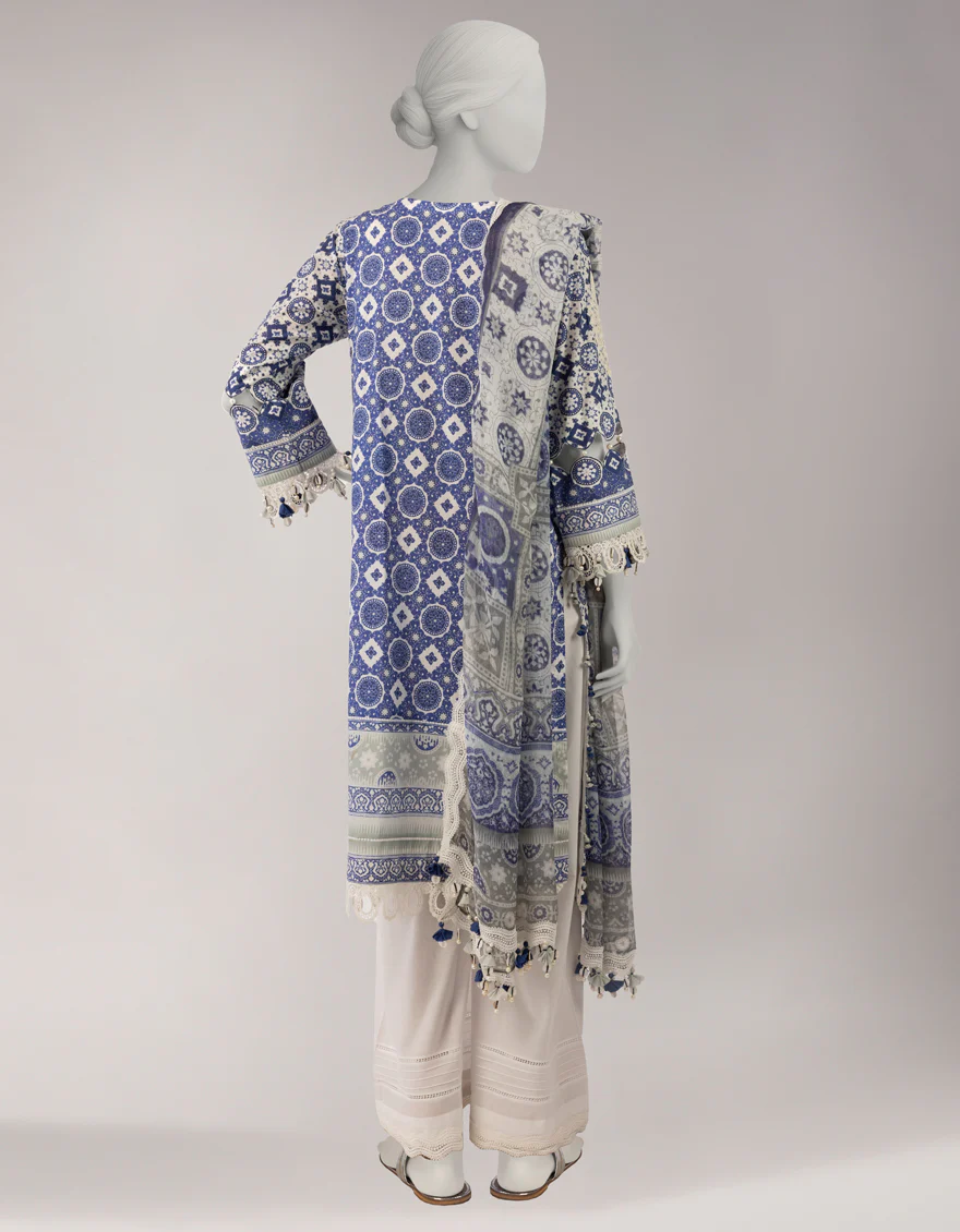 MULTICOLOR LAWN 3PC UNSTITCHED | JLAWN-S-26-3762 AJRAK-08 - Image 2