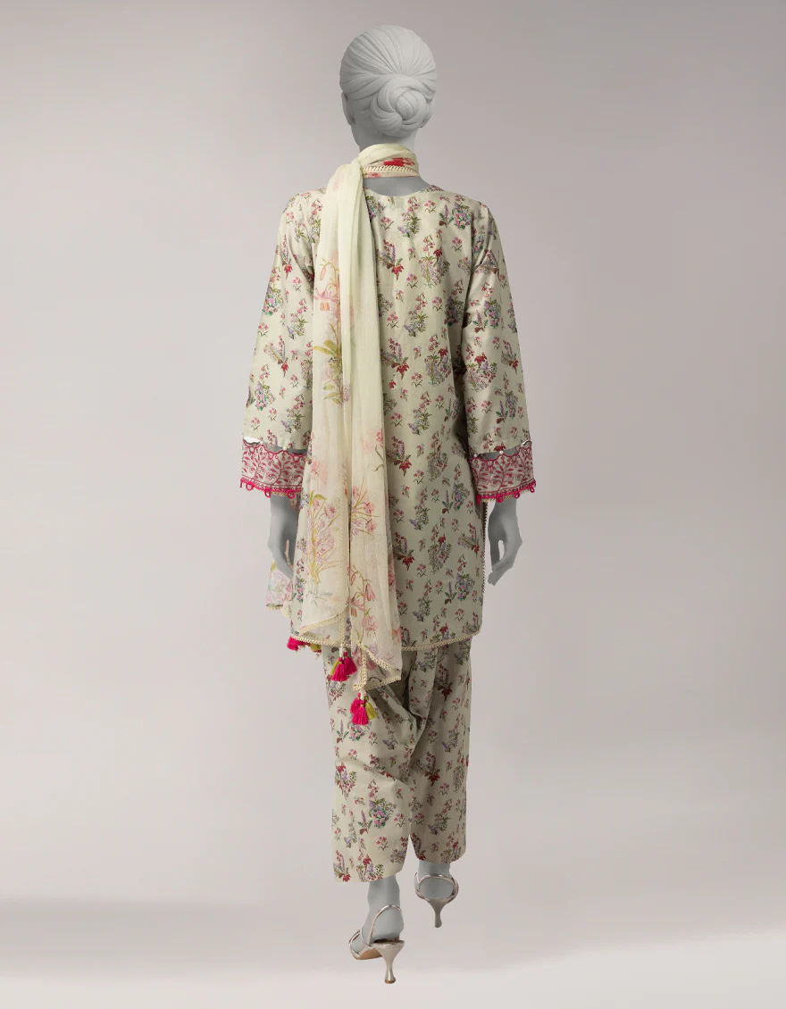 GREEN LAWN 3PC UNSTITCHED | JLAWN-S-26-3764 FLORAL MYSTIC-2 - Image 2