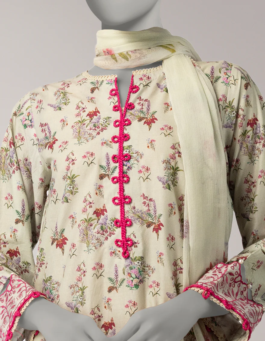 GREEN LAWN 3PC UNSTITCHED | JLAWN-S-26-3764 FLORAL MYSTIC-2 - Image 3