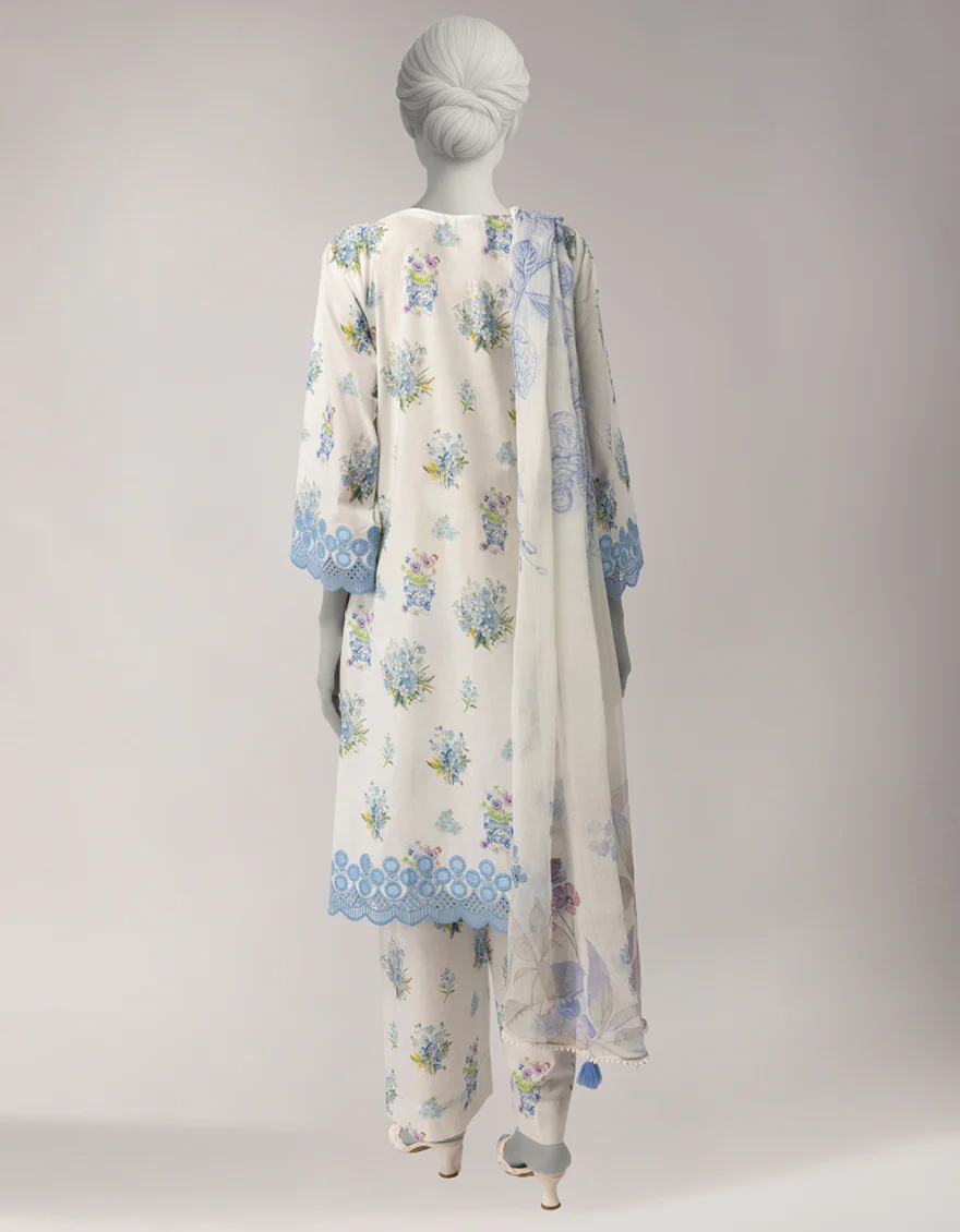 WHITE LAWN 3PC UNSTITCHED | JLAWN-S-26-3768 FLORAL MYSTIC-6 - Image 2