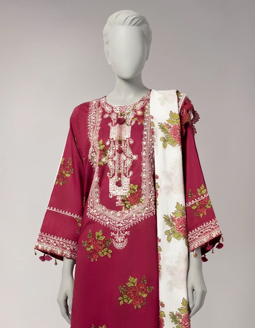 MULTICOLOR LAWN 3PC UNSTITCHED | JLAWN-S-26-3771 GRACE-1 - Image 2