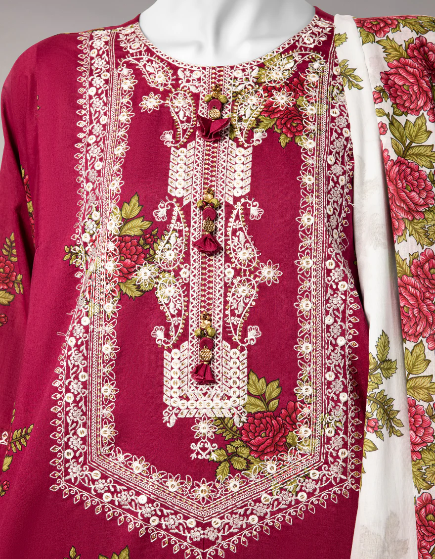 MULTICOLOR LAWN 3PC UNSTITCHED | JLAWN-S-26-3771 GRACE-1 - Image 4