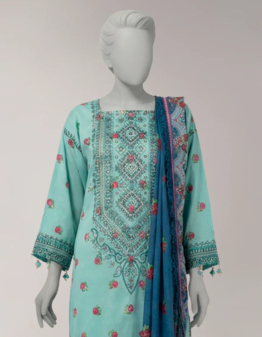 MULTICOLOR LAWN 3PC UNSTITCHED | JLAWN-S-26-3772 GRACE-2 - Image 2