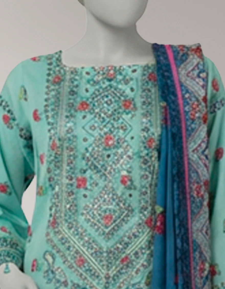 MULTICOLOR LAWN 3PC UNSTITCHED | JLAWN-S-26-3772 GRACE-2 - Image 4