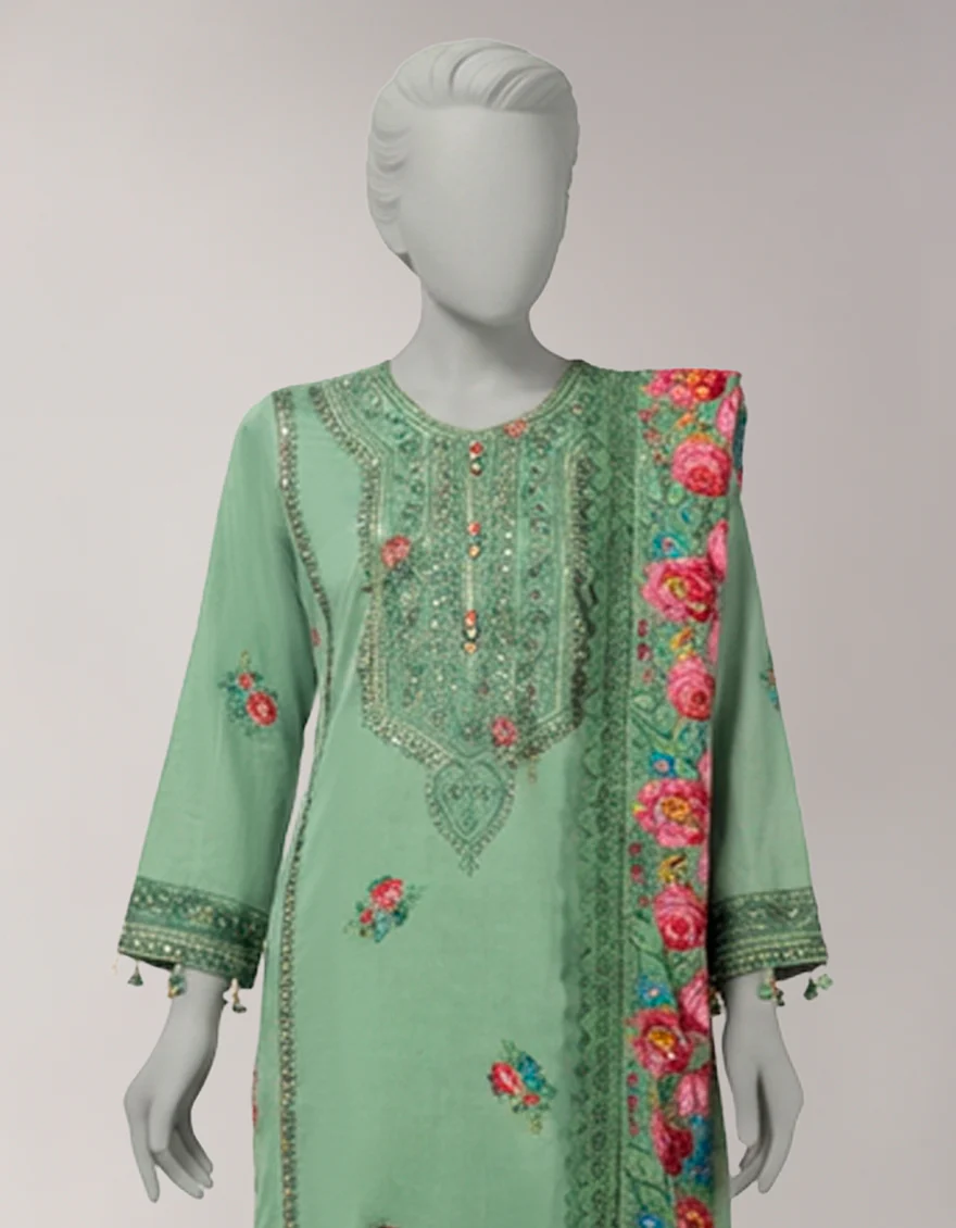 MULTICOLOR LAWN 3PC UNSTITCHED | JLAWN-S-26-3773 GRACE-3 - Image 2