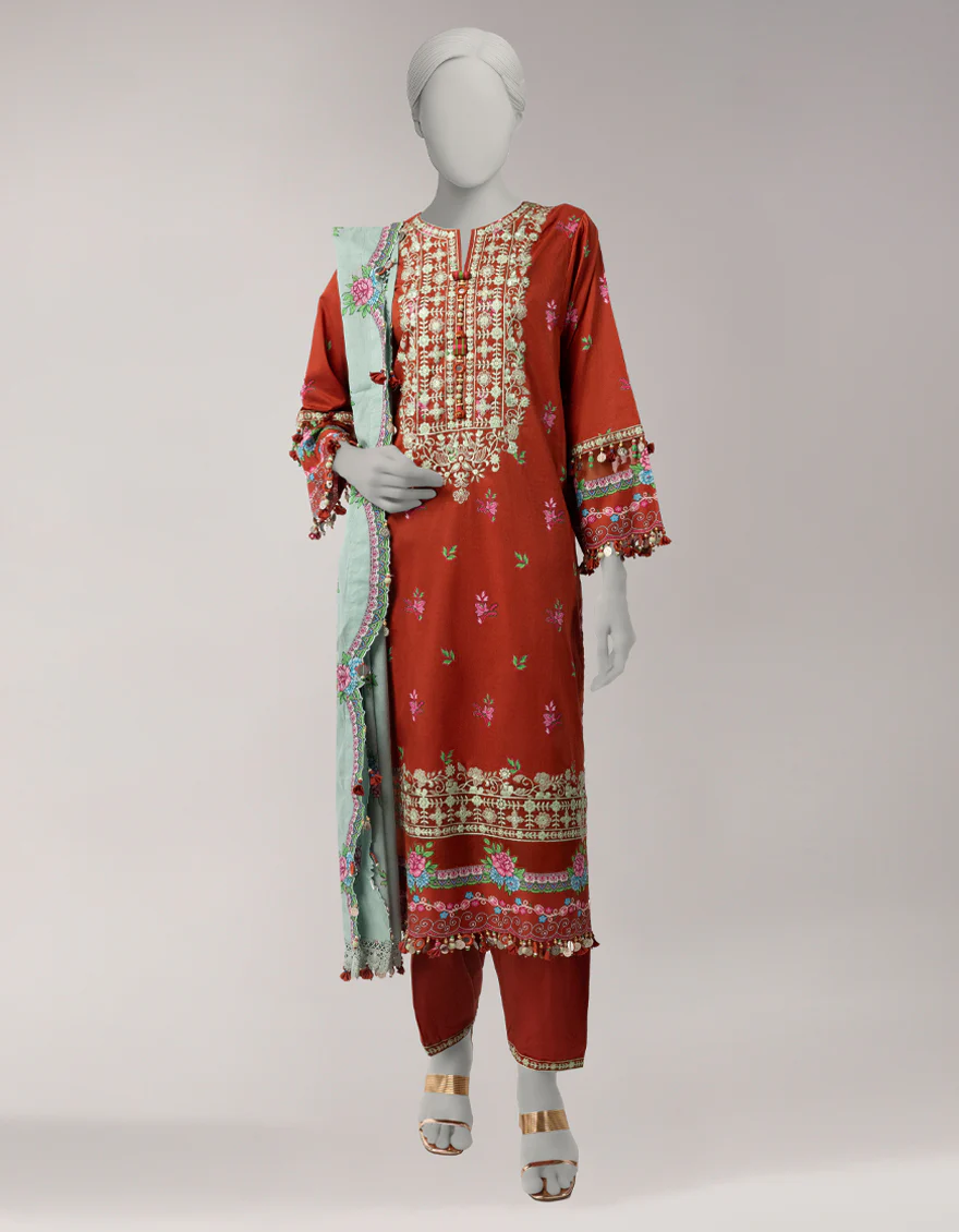 MULTICOLOR LAWN 3PC UNSTITCHED | JLAWN-S-26-3775 GRACE-5