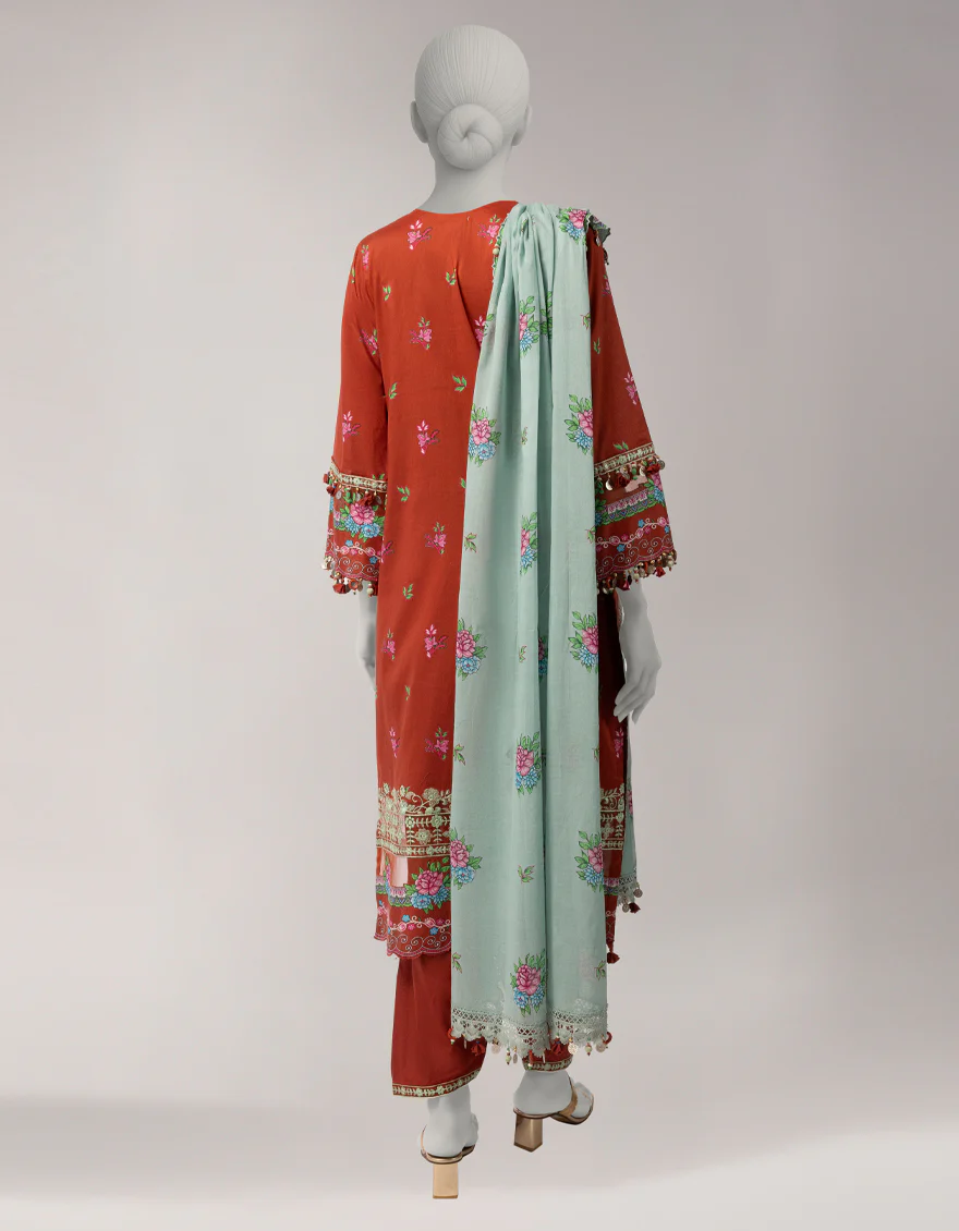 MULTICOLOR LAWN 3PC UNSTITCHED | JLAWN-S-26-3775 GRACE-5 - Image 2