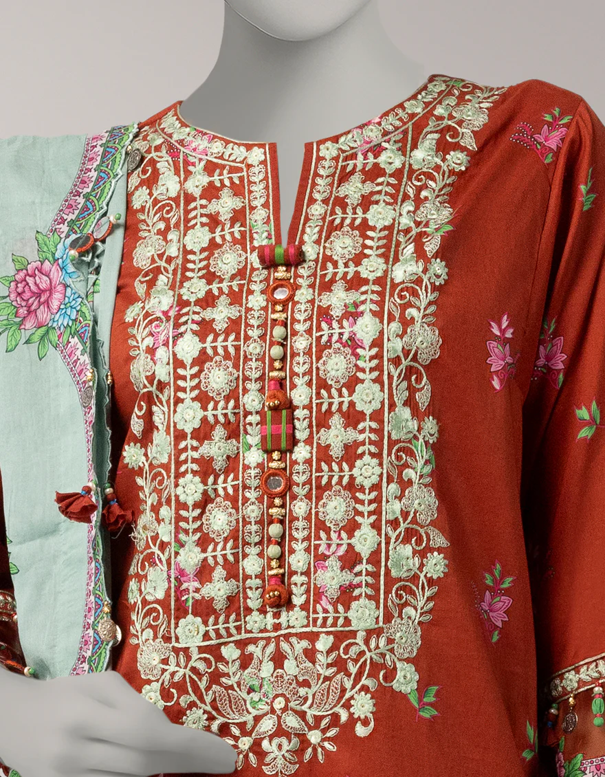 MULTICOLOR LAWN 3PC UNSTITCHED | JLAWN-S-26-3775 GRACE-5 - Image 3