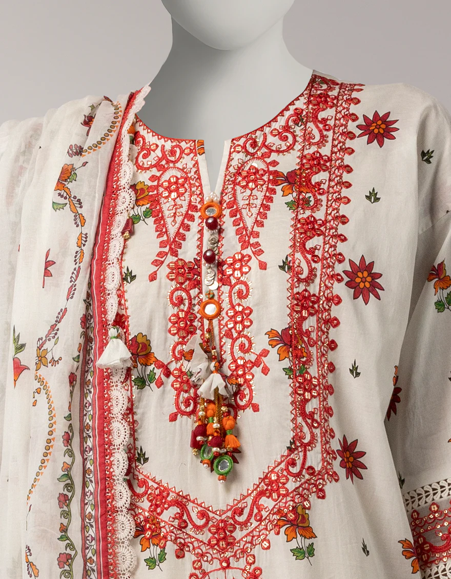 MULTICOLOR LAWN 3PC UNSTITCHED | JLAWN-S-26-3776 GRACE-6 - Image 3