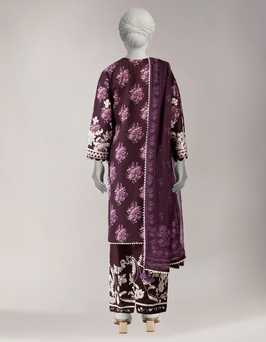 MULTICOLOR LAWN 3PC UNSTITCHED | JLAWN-S-26-3801 MYSTIC BLOOM-7 - Image 2